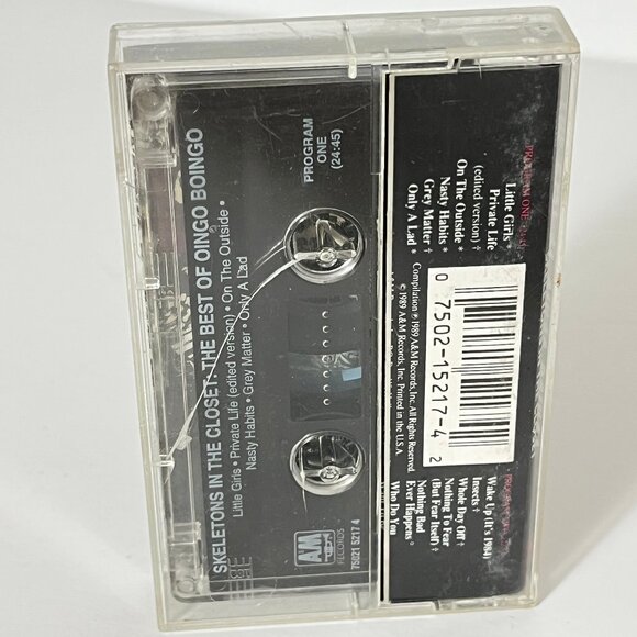 Skeletons In The Closet The Best Of Oingo Boingo Cassette Tape 1989 A&M Records - Picture 3 of 6